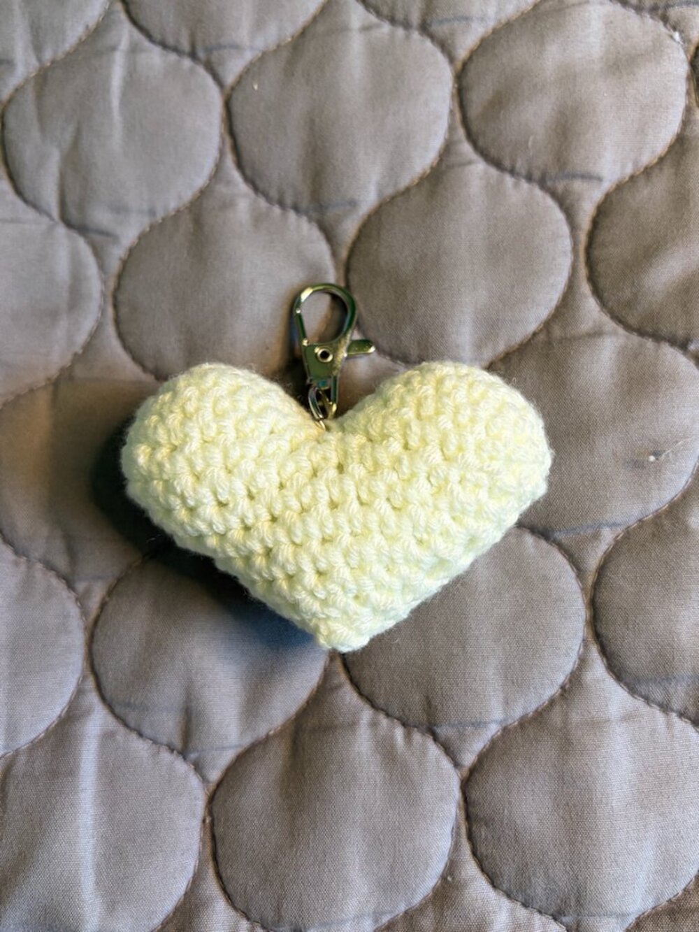 White Heart Keychain